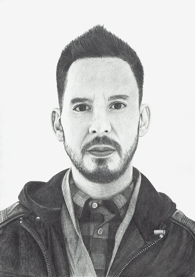 Linkin Park Drawing - Mike Shinoda by Robert Parkin