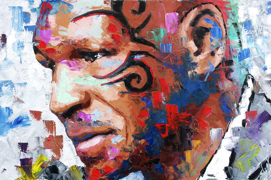 Black And White Painting - Mike Tyson II by Richard Day