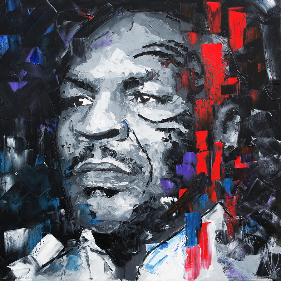 Black And White Painting - Mike Tyson by Richard Day
