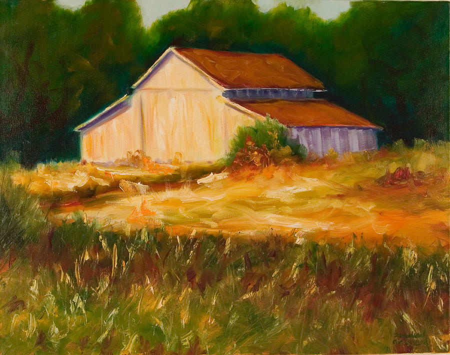 Mikes Barn Painting by Shannon Grissom