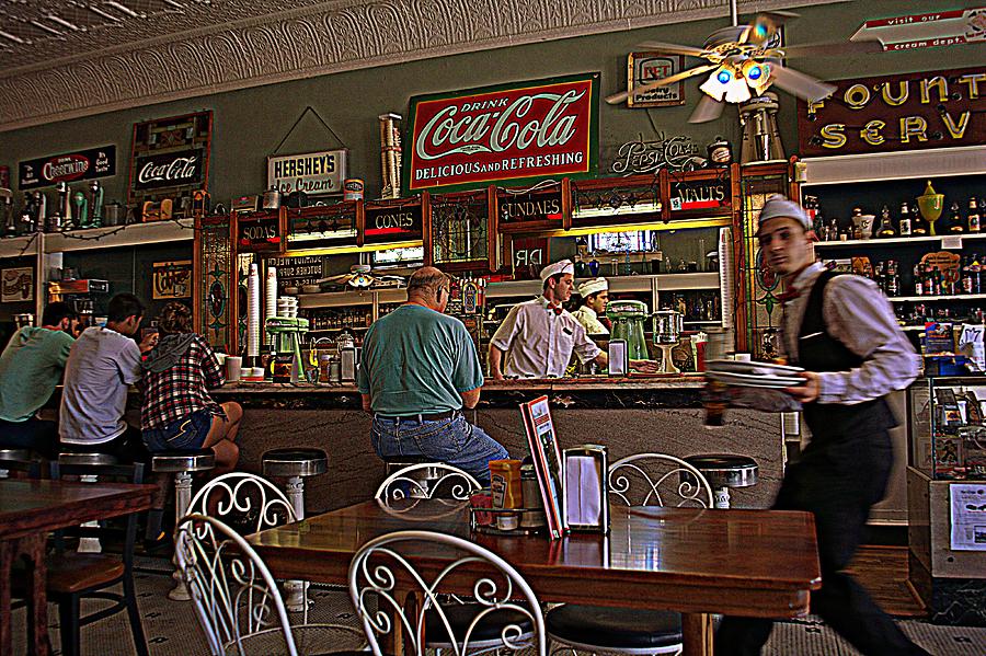 Mikes on Main Hendersonville NC Soda Fountain and Lunch Photograph by Kathy Barney