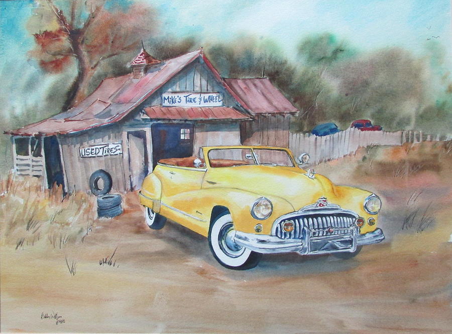 Mikes Tires Painting by Bobby Walters
