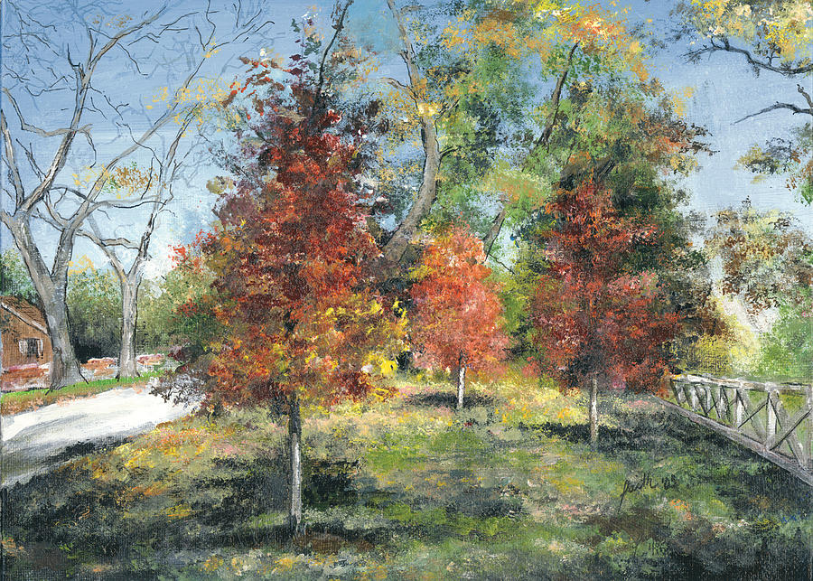 Fall Painting - Mikes Trees by Faith Berrier