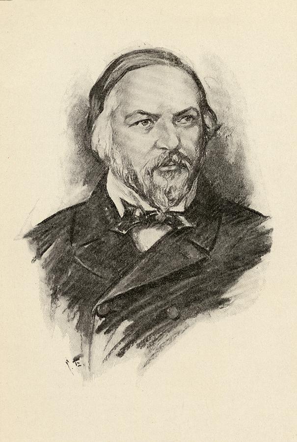 Mikhail Glinka,1804-1857. Russian Drawing by Vintage Design Pics | Fine ...