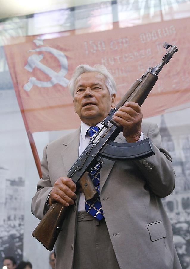 Mikhail Kalashnikov, Russian Gun Designer Photograph by Ria Novosti