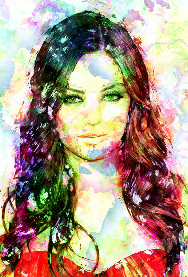 Mila Kunis Digital Art by Elena Kosvincheva | Fine Art America