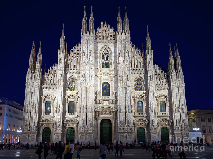 Milan Cathedral in the Plaza del Duomo Photograph by Louise Heusinkveld