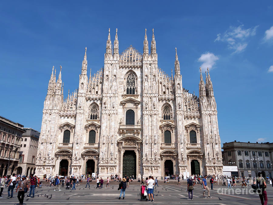 Milan Cathedral Plaza del Duomo Italy Photograph by Louise Heusinkveld