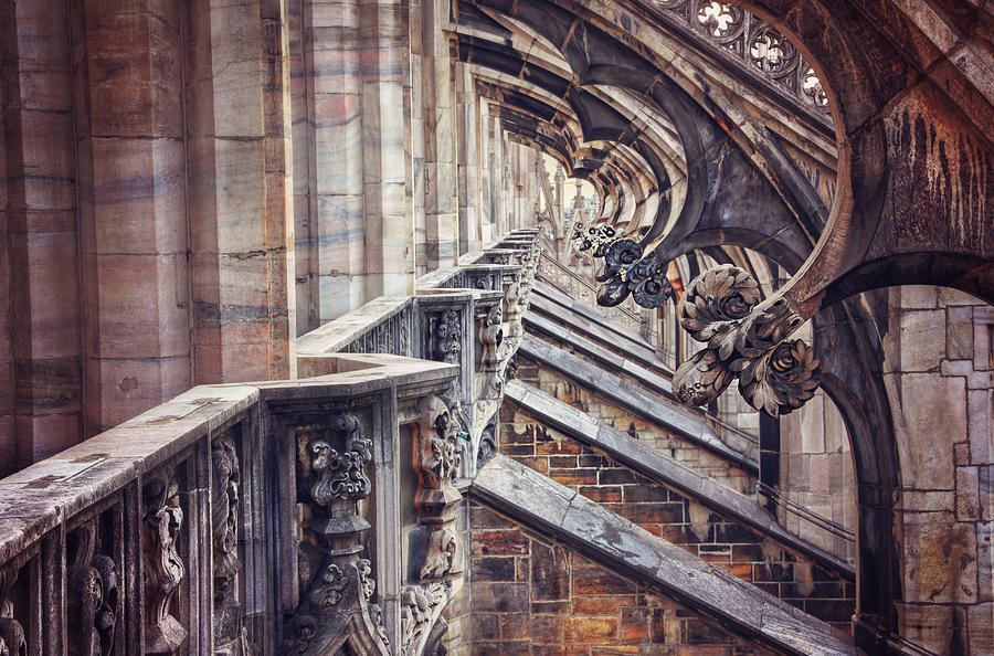 Milan Duomo in Detail  Photograph by Carol Japp