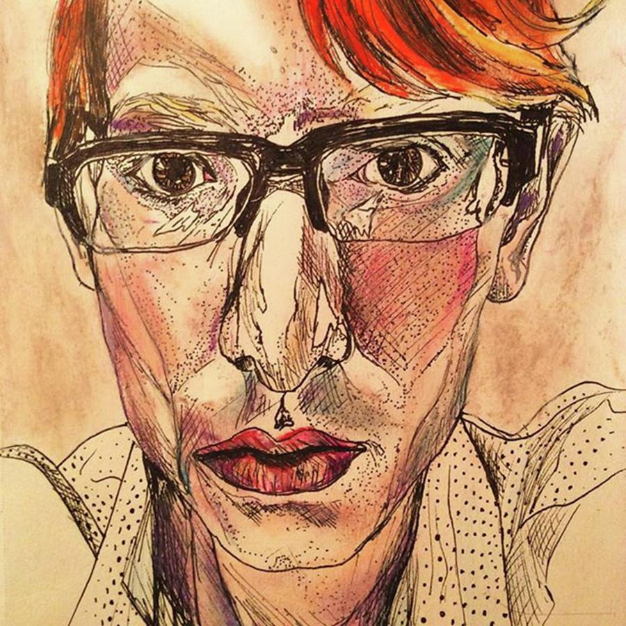 Portrait Photograph - Mild Mannered Reporter? #roughsketch by Russell Boyle