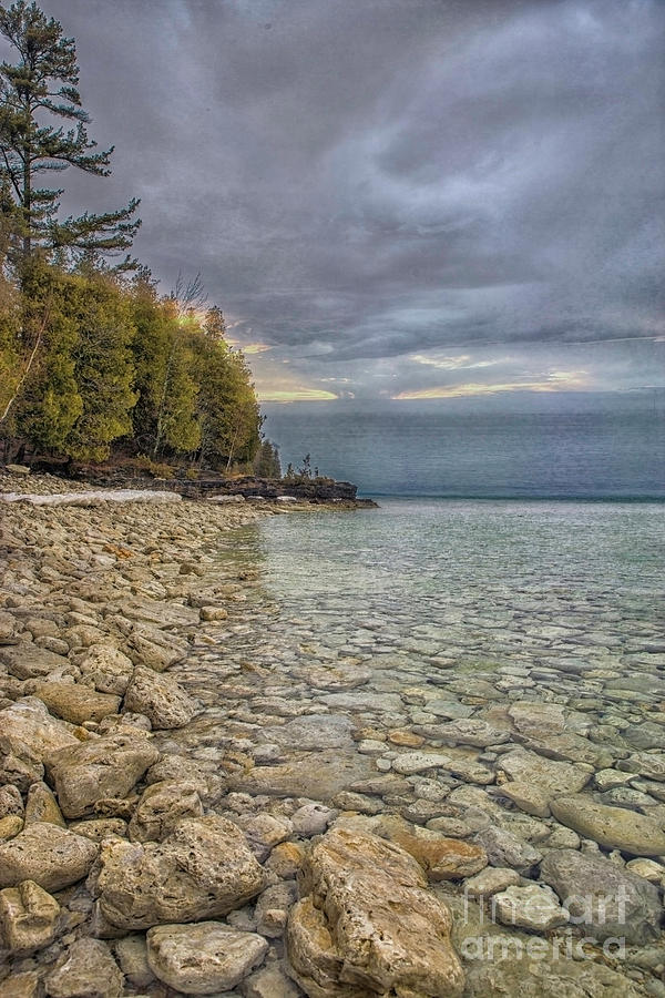 Miles and Miles of Rocks I Cave Point - Door County Photograph by Nikki Vig