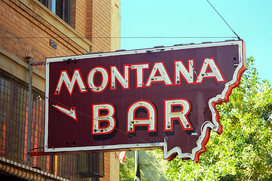 Miles City, Montana - Bar Sign Neon 2007 Photograph