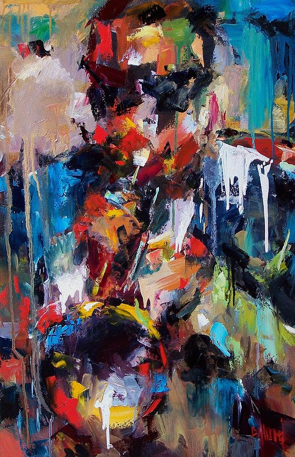 Abstract Painting - Miles Davis 2 by Debra Hurd