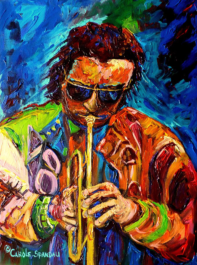 Musician Painting - Miles Davis Jazz by Carole Spandau