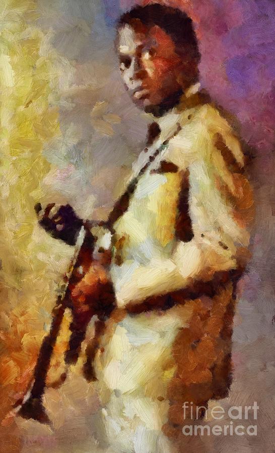 Miles Davis, Jazz Legend Painting