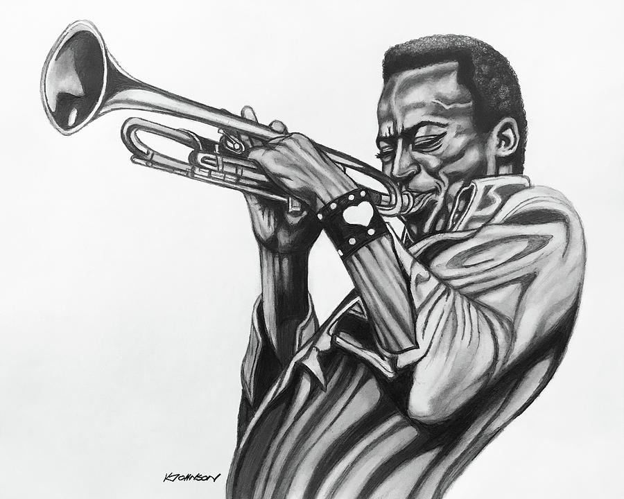 Miles Davis Drawing by Kevin Johnson Art