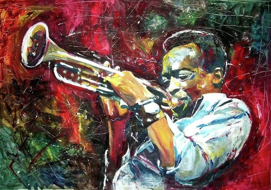 Jazz Painting - Miles Davis by Marcelo Neira