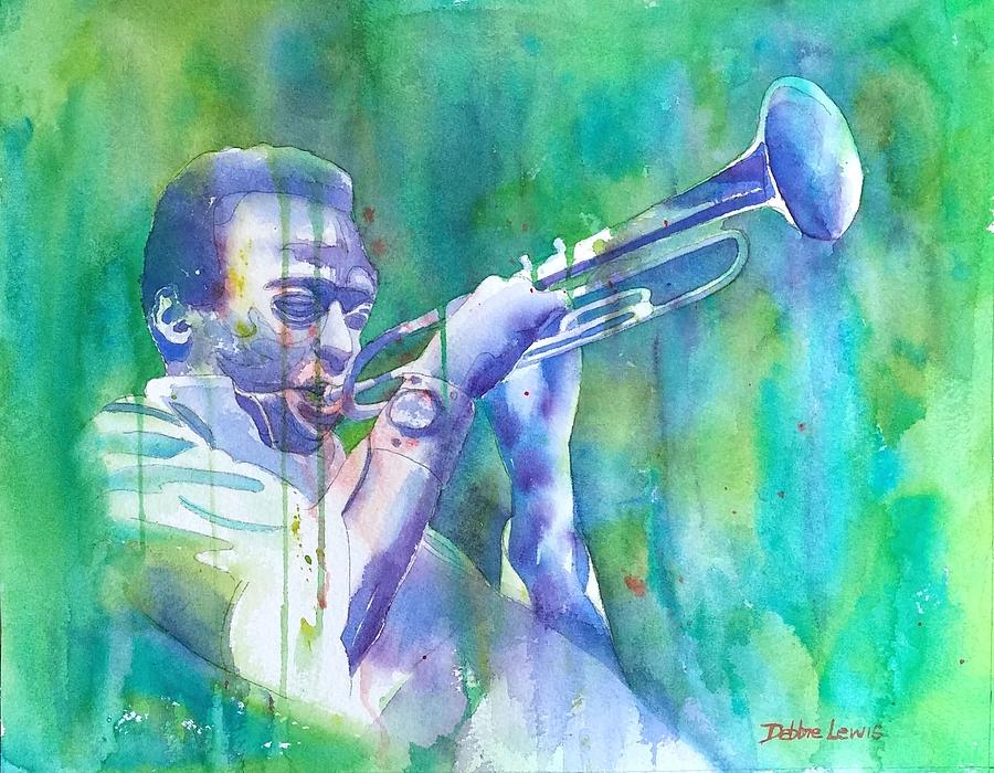 Miles is Cool Painting by Debbie Lewis