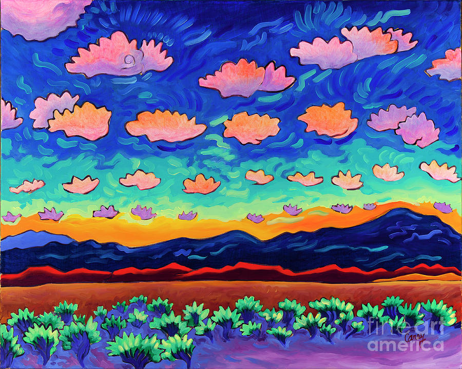 Miles of Clouds Painting by Cathy Carey