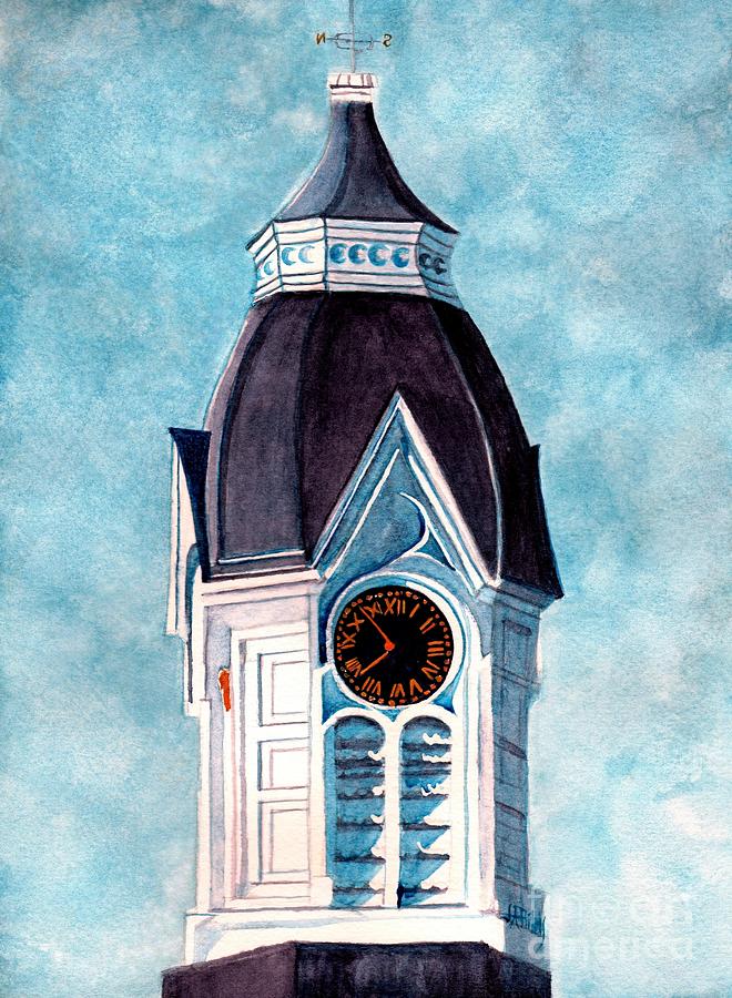 Milford clock Tower Painting by Janine Riley
