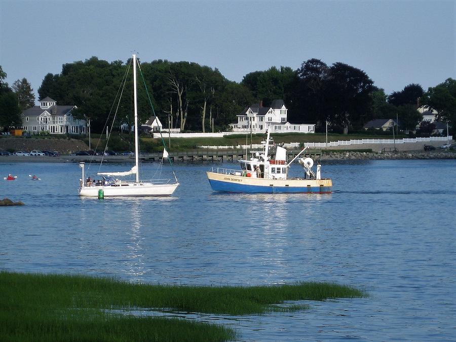 Boat Photograph - Milford Harbor  by John Scates