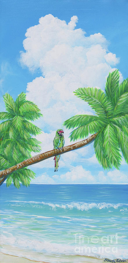 Parrot Painting - Military Camouflage by Elisabeth Sullivan