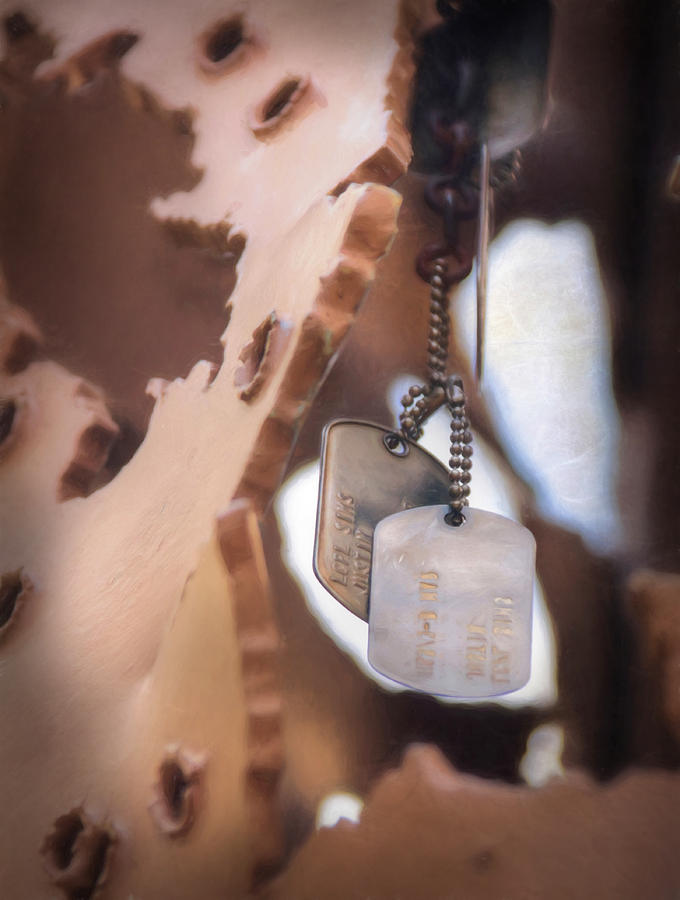 Dog Tags Photograph - Military Dog Tags by Lori Deiter