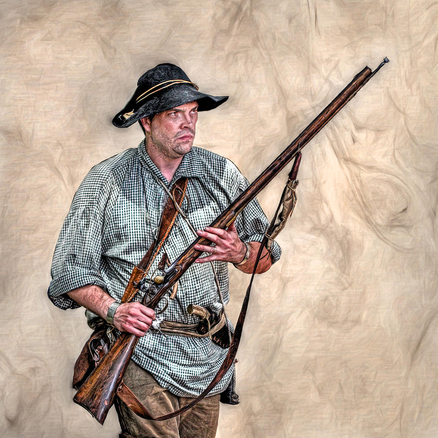 War Digital Art - Militia Ranger Scout Portrait by Randy Steele