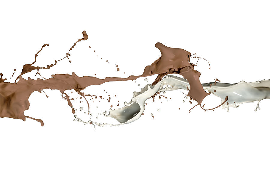 Milk and Liquid Chocolate Splash Photograph by Andy Astbury