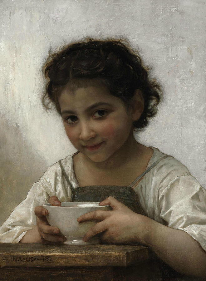 Milk Soup Painting by William-Adolphe Bouguereau