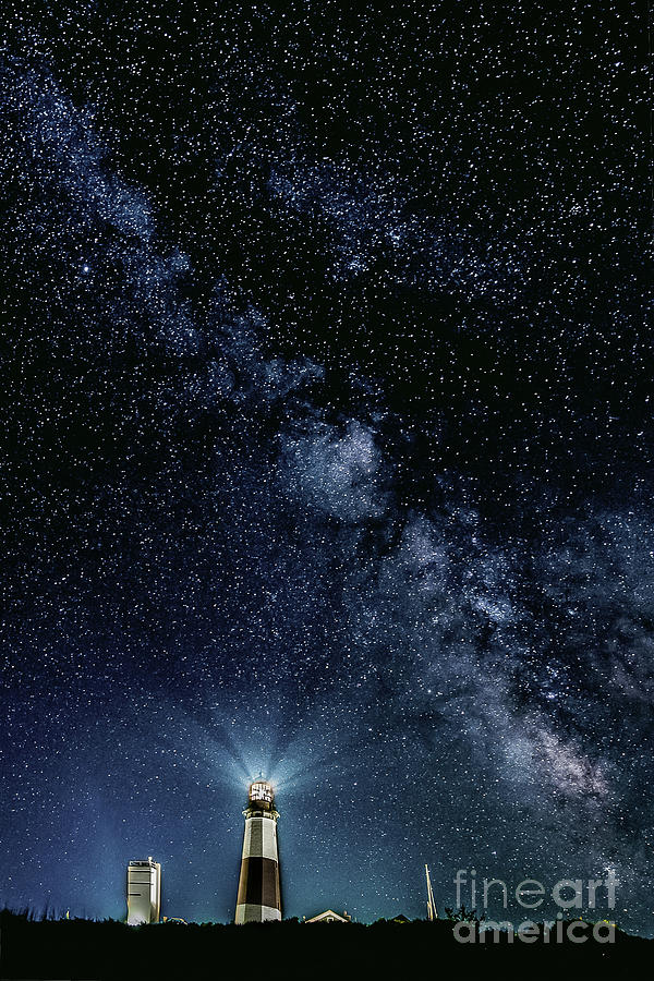 Milk Way at the Montauk Lighthouse  Photograph by Alissa Beth Photography