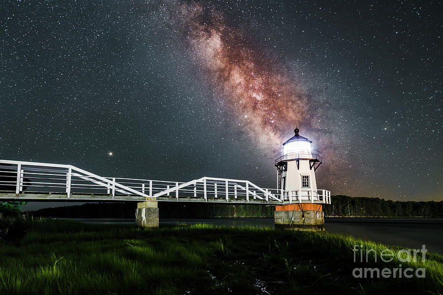 Milk Way Over Doubling Point Lighthouse Photograph by Craig Shaknis