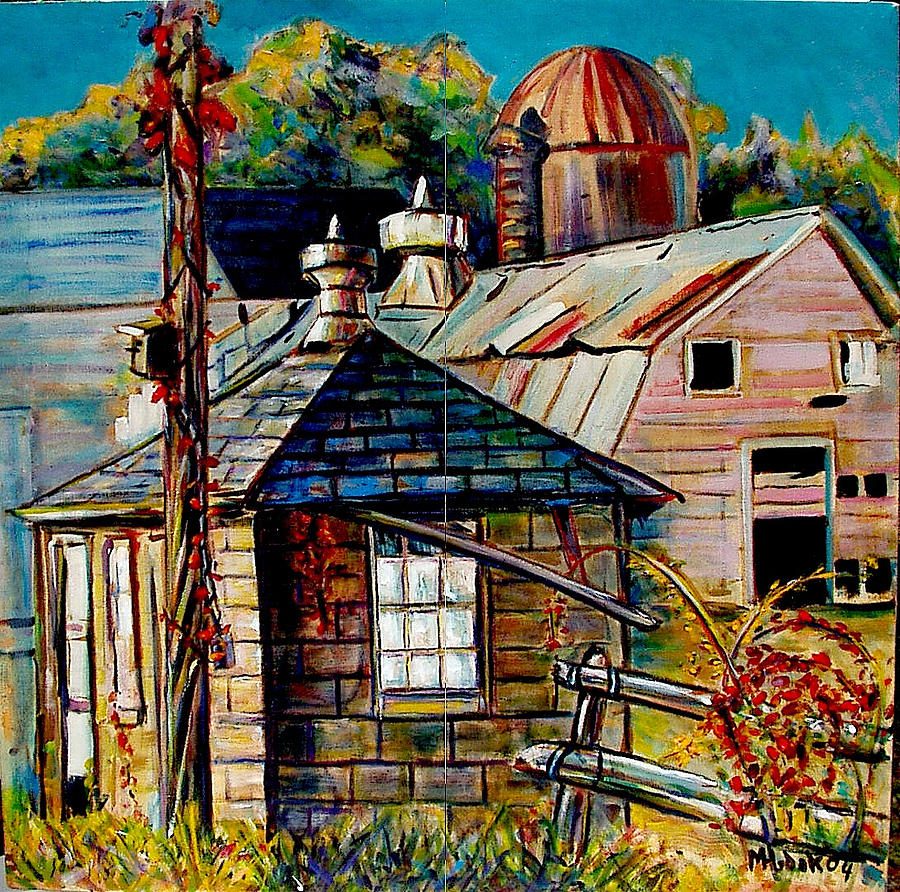 Barns Painting - Milkhouse by Michael Hudak Barns Painting - Milkhouse by Michael Hudak