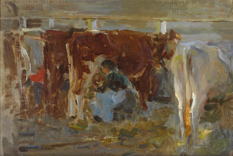 Milking Time Painting by Walter Frederick Osborne