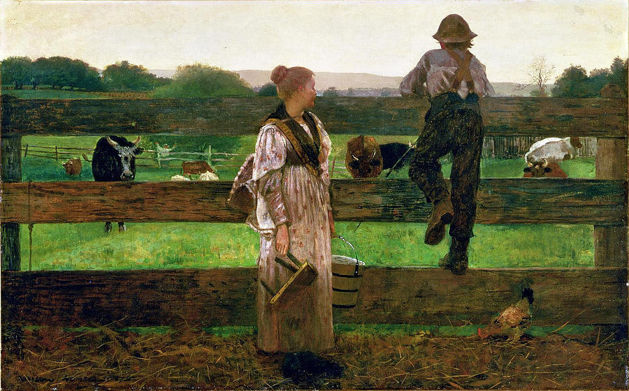 Milking Time Painting by Winslow Homer