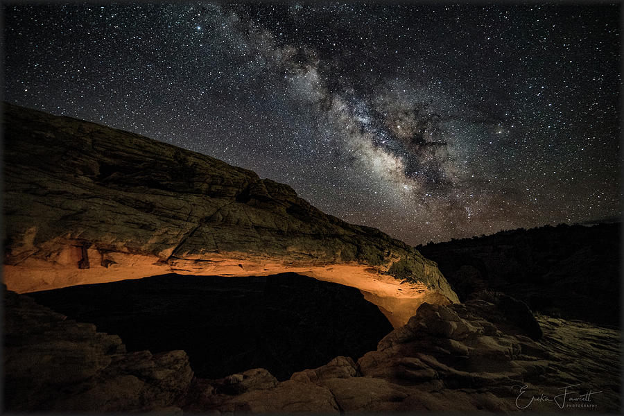 Milky May over Mesa Arch Photograph by Erika Fawcett