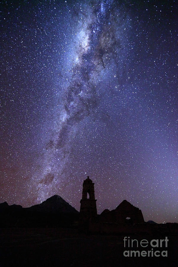 Milky Way Above Ruined Church Tower Photograph by James Brunker