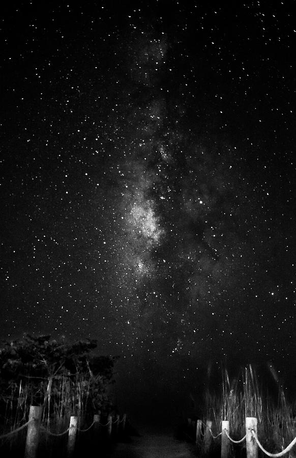 Milky Way Access In Black And White Photograph by Greg and Chrystal Mimbs