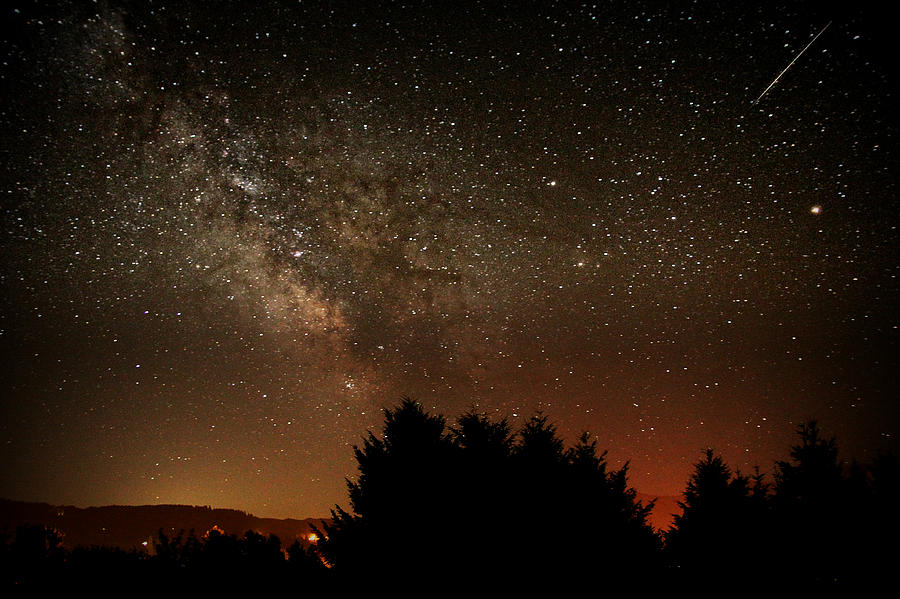 Milky Way and Falling Star Photograph by KATIE Vigil