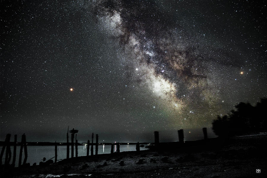 Milky Way and Mars Photograph by John Meader