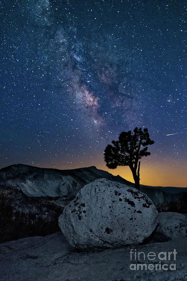 Milky Way And Shooting Star, Olmsted Point, Yosemite NP, CA Photograph