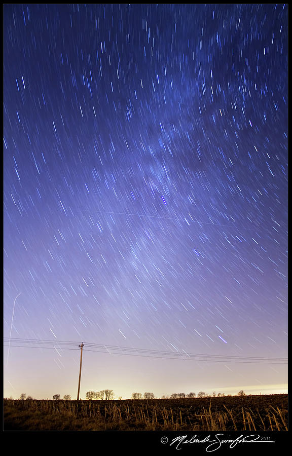 Landscape Photograph - Milky Way and Star Trails by Melinda Swinford