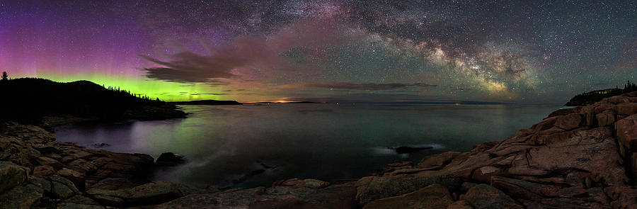 Milky Way and the Northern Lights Photograph by Hershey Art Images