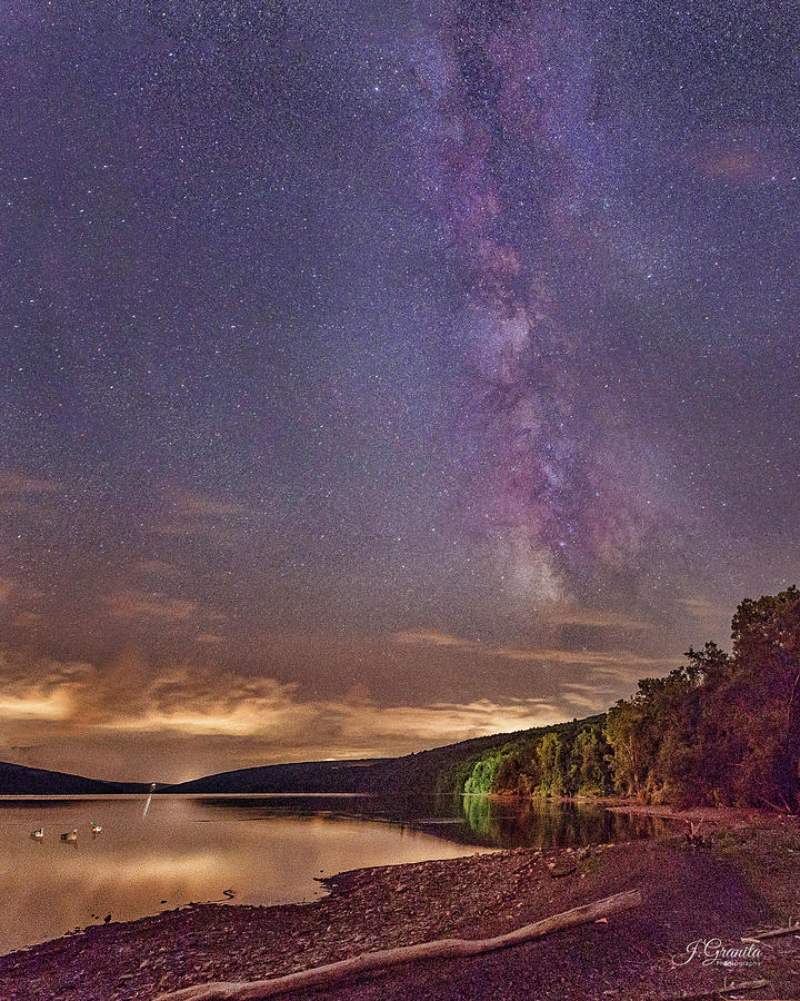 Milky Way at Hemlock Lake Photograph by Joe Granita