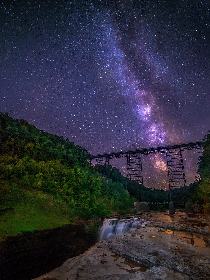 Nature Photograph - Milky Way At Letchworth by Mark Papke