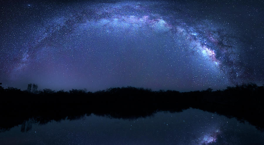 Milky Way at Mrazek Pond Photograph by Mark Andrew Thomas