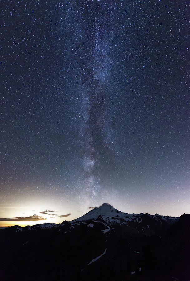 Milky Way at Mt Baker Digital Art by Michael Lee