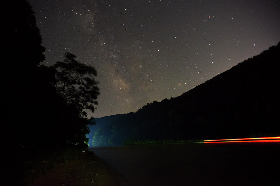 Milky Way at nigh time Cheat Lake Photograph by Dan Friend