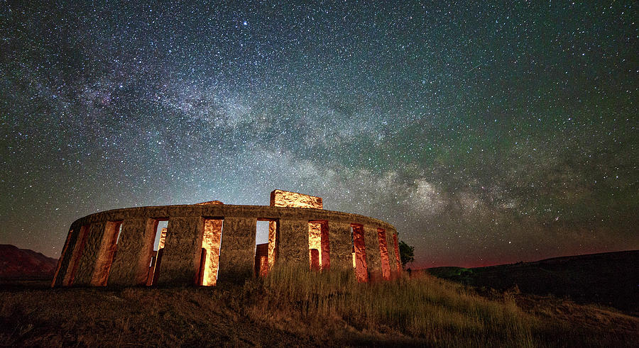 Milky Way at Stonehenge Photograph by Wes and Dotty Weber