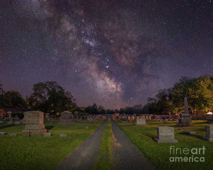 Milky Way Cemetery Photograph by Michael Ver Sprill